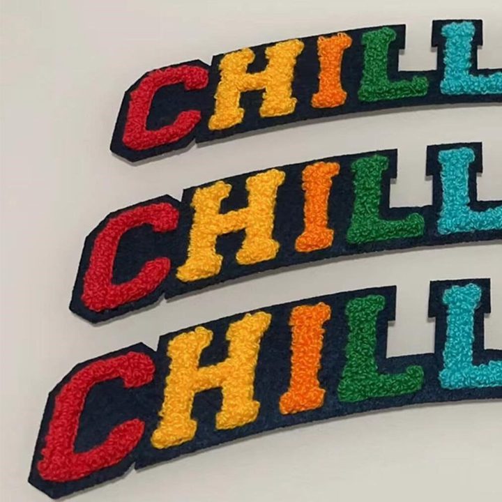 chenille heat press patches